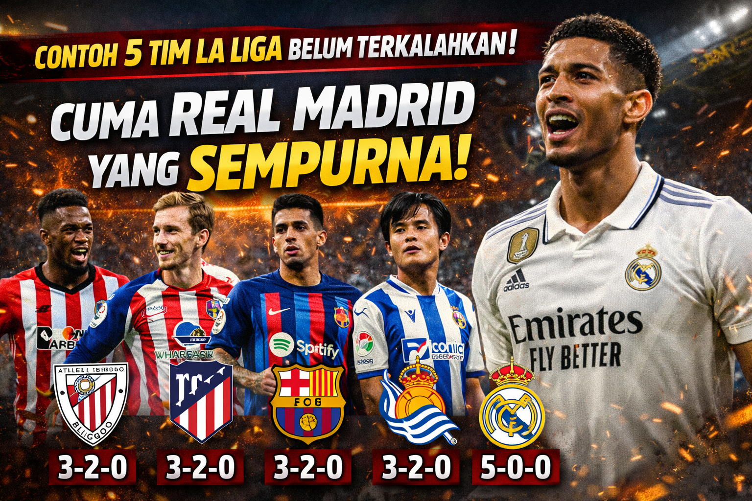 5 Tim La Liga Belum Terkalahkan, Cuma Real Madrid yang Sempurna