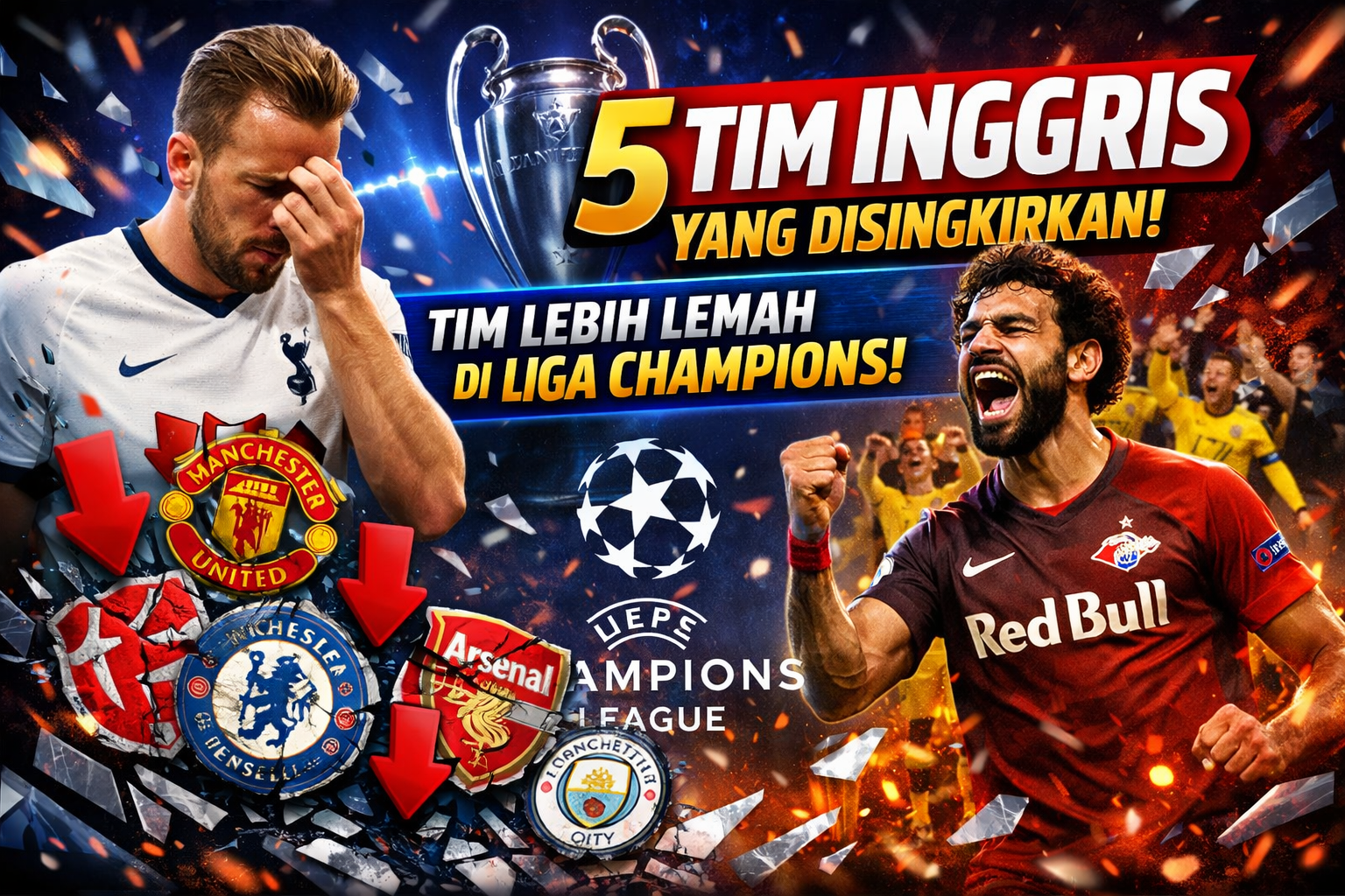 5 Tim Inggris yang Disingkirkan Tim Lebih Lemah di Liga Champions (UCL)