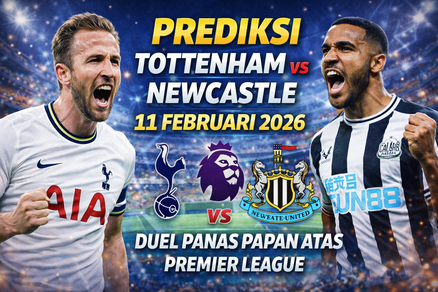 Prediksi Tottenham vs Newcastle 11 Februari 2026: Duel Panas Papan Atas Premier League