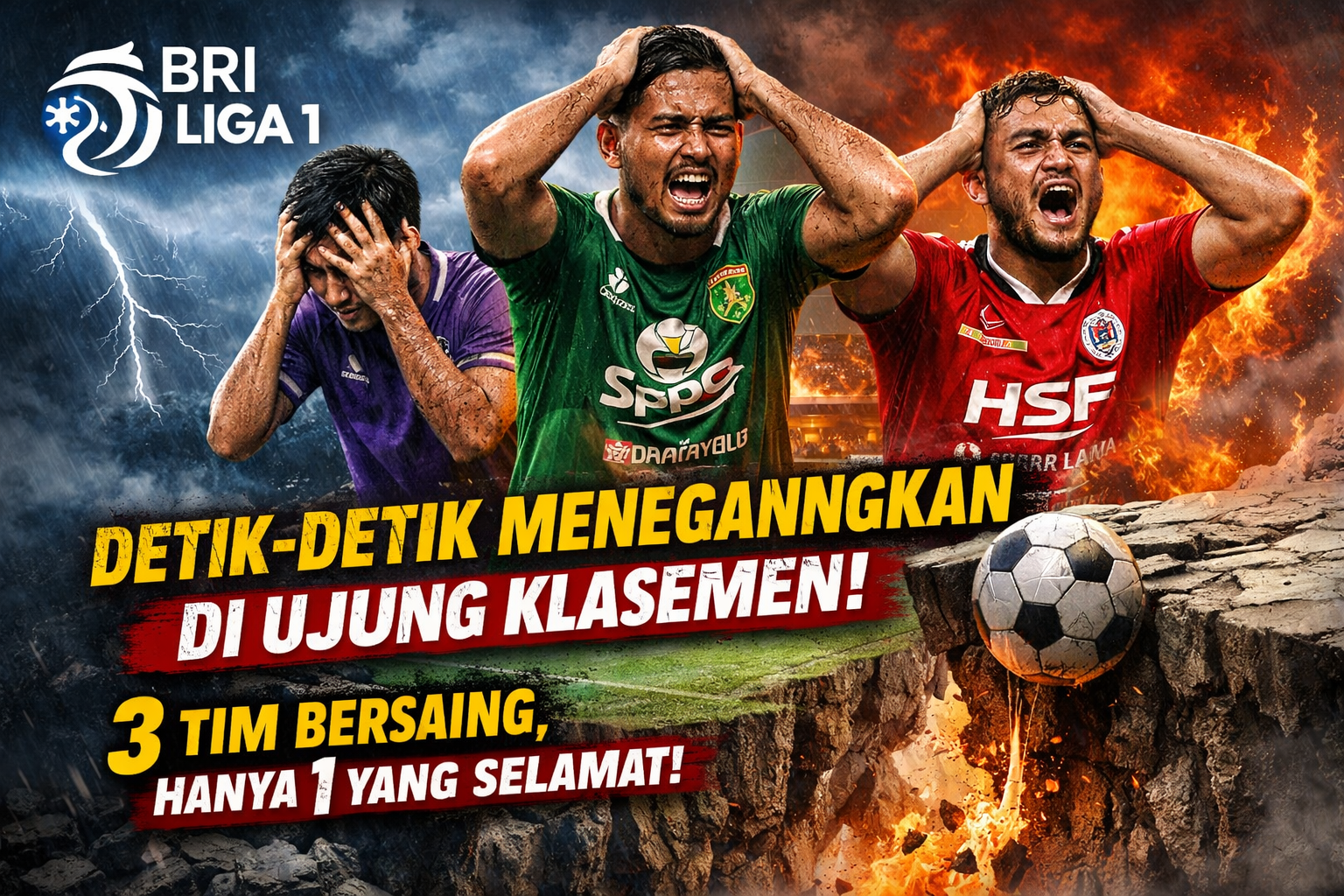 Detik-detik Menegangkan di Ujung Klasemen BRI Liga 1: 3 Tim Bersaing, Hanya 1 yang Selamat!
