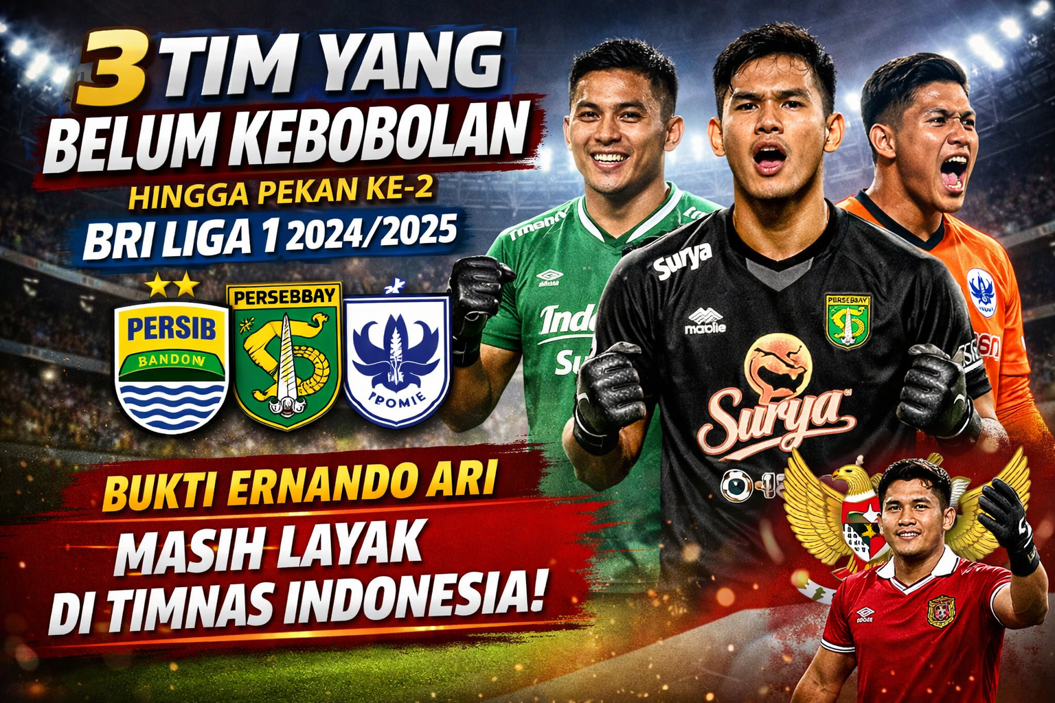 3 Tim yang Belum Kebobolan hingga Pekan ke-2 BRI Liga 1 2024/2025: Bukti Ernando Ari Masih Layak di Timnas Indonesia
