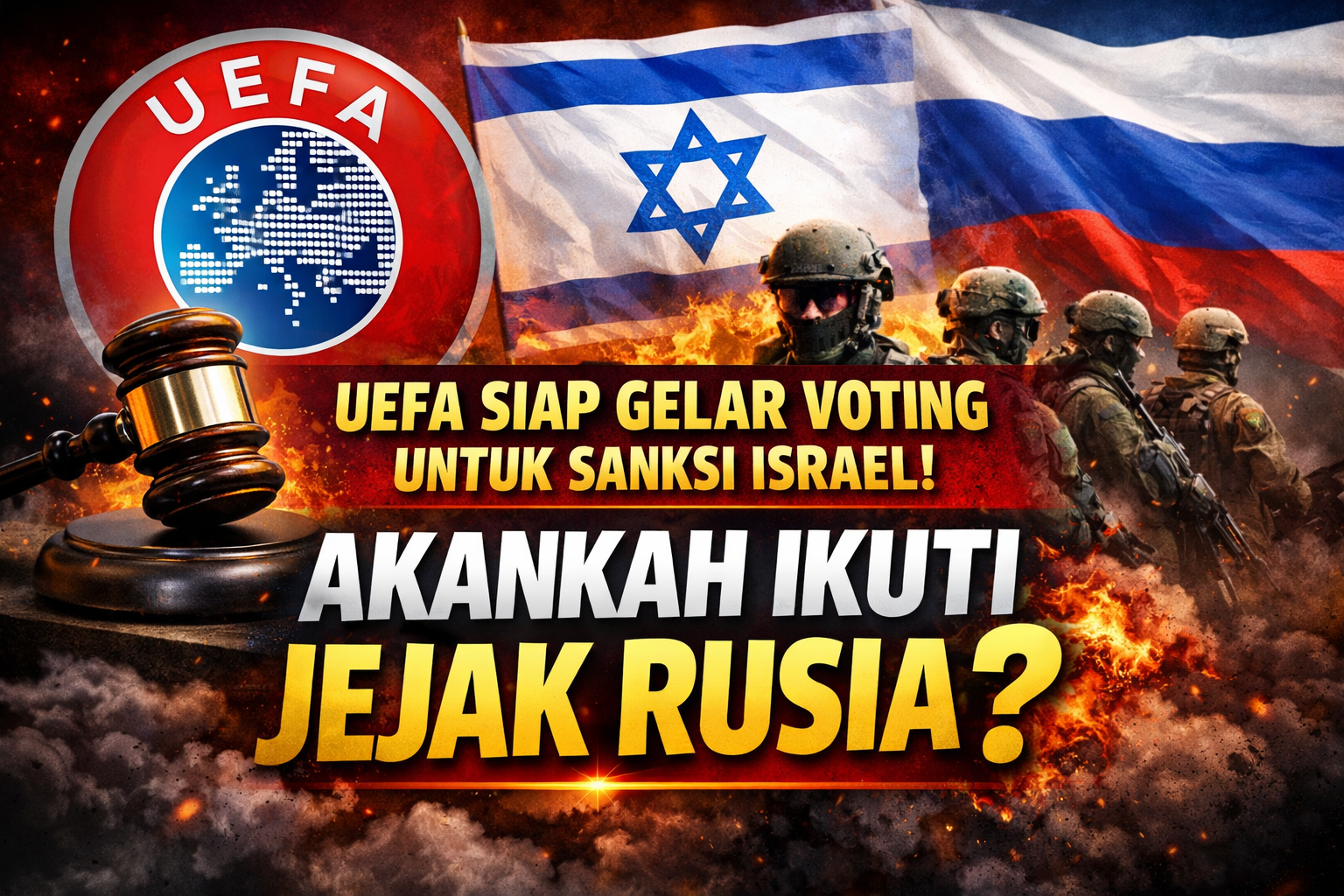 UEFA Siap Gelar Voting Untuk Sanksi Israel, Akankah Ikuti Jejak Rusia?