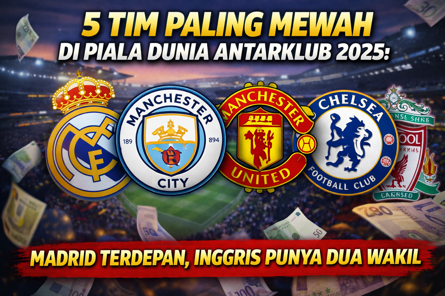 5 Tim Paling Mewah di Piala Dunia Antarklub 2025: Madrid Terdepan, Inggris Punya Dua Wakil